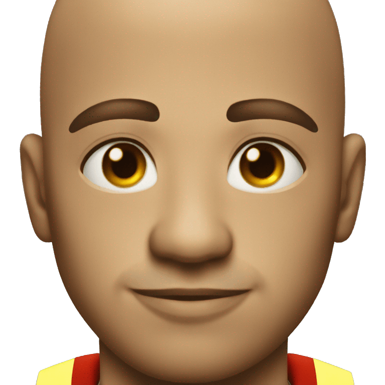 Bald firefighter brown eyes  emoji