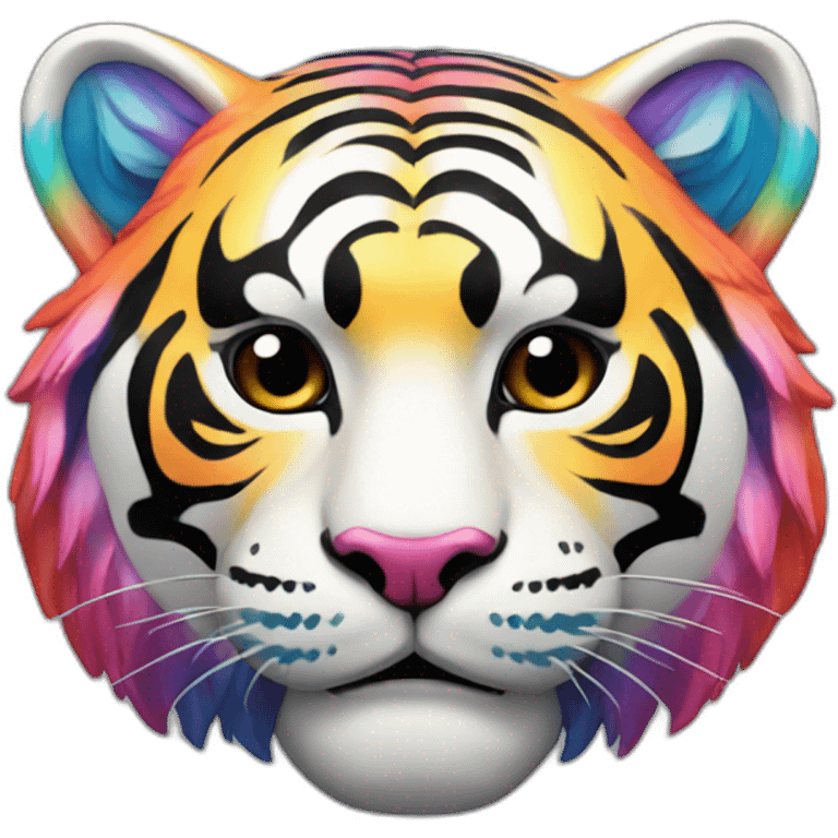 rainbow tiger Japanese mask emoji