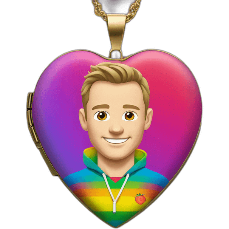 Jonathan Toews in rainbow heart locket emoji