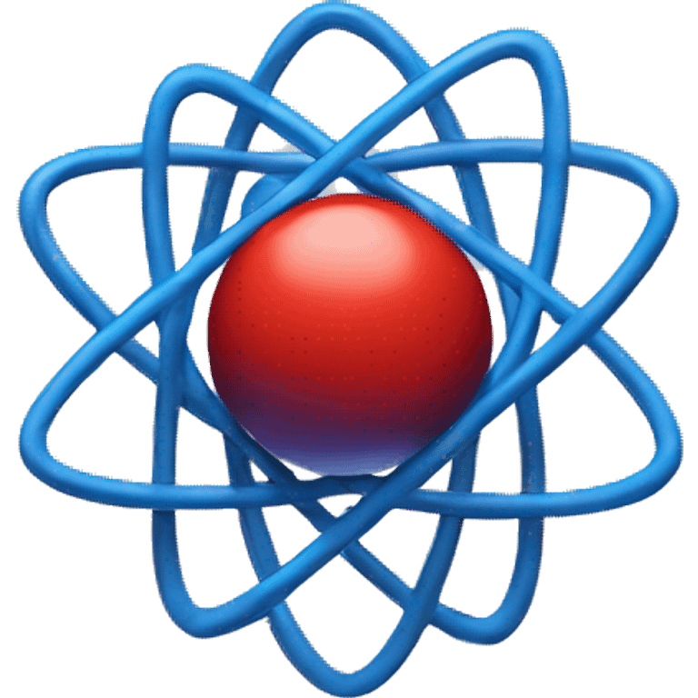 red and blue atom emoji