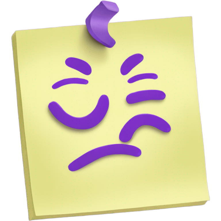 Purple sticky note emoji