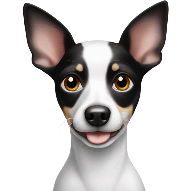 black and white rat terrier emoji