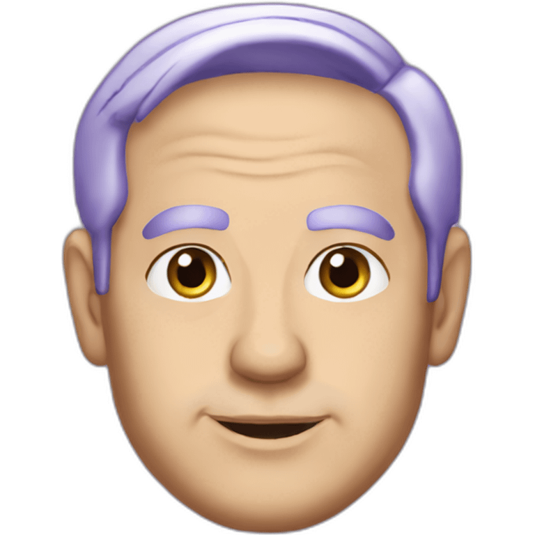 Benjamin Netanyahu with purple hair emoji