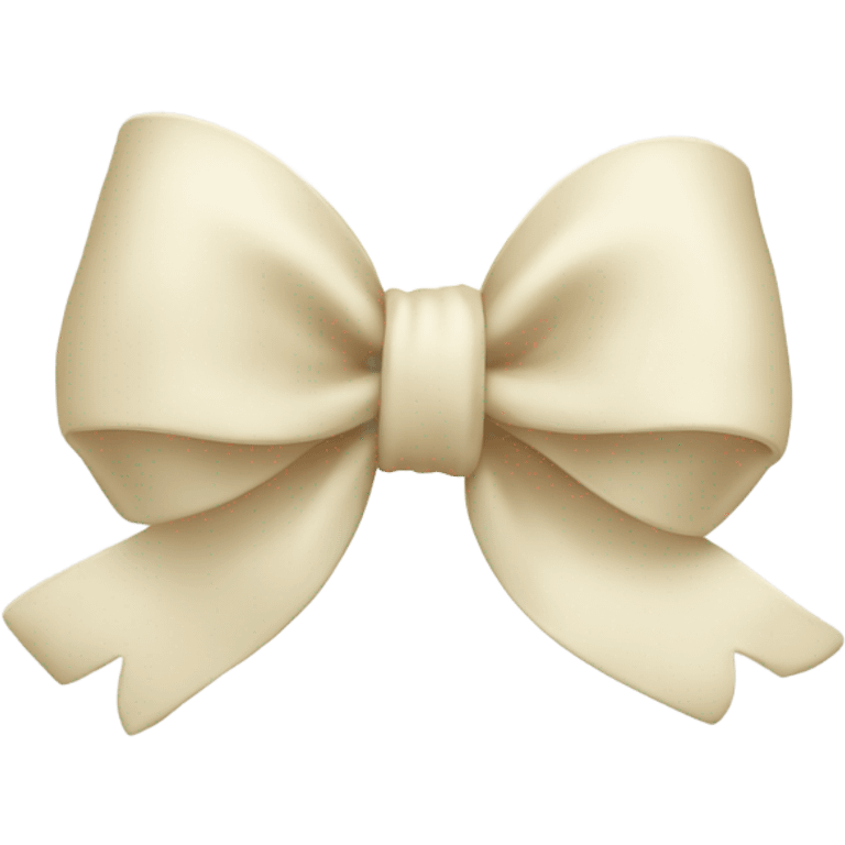 Cream bow emoji