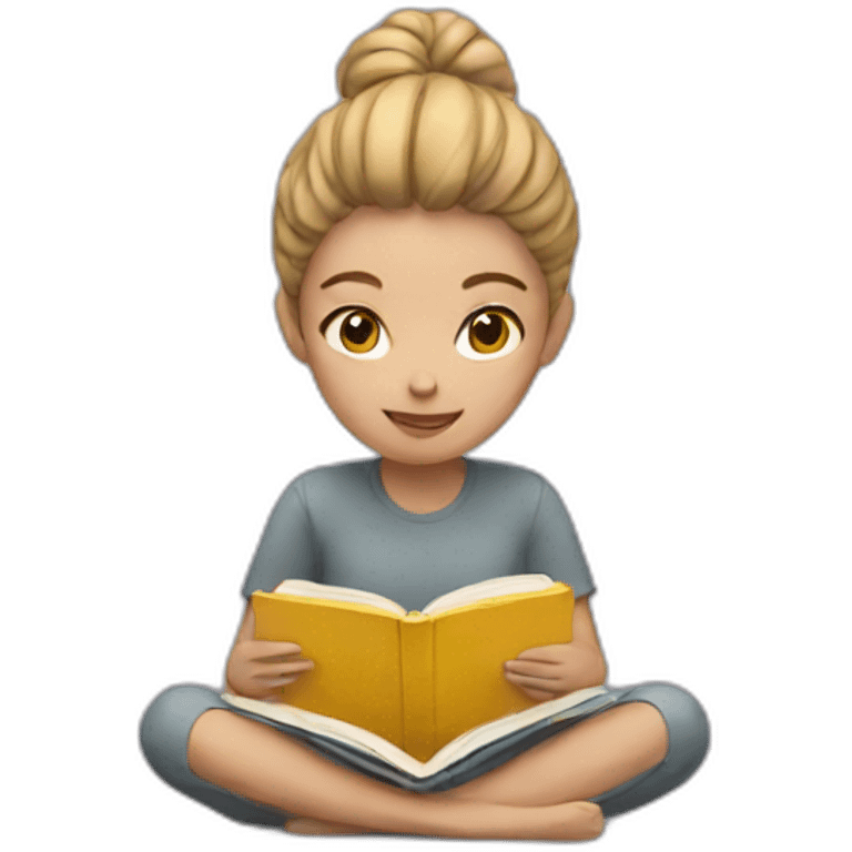 Girl reading emoji