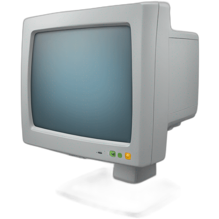 a monitor pc with a text processing emoji