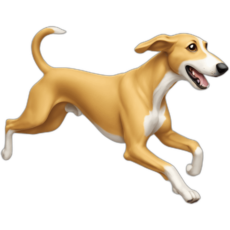 Golden grayhound running emoji