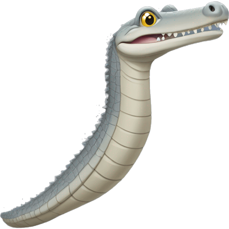 Grey Indian Gharial with very very long and straight mouth emoji