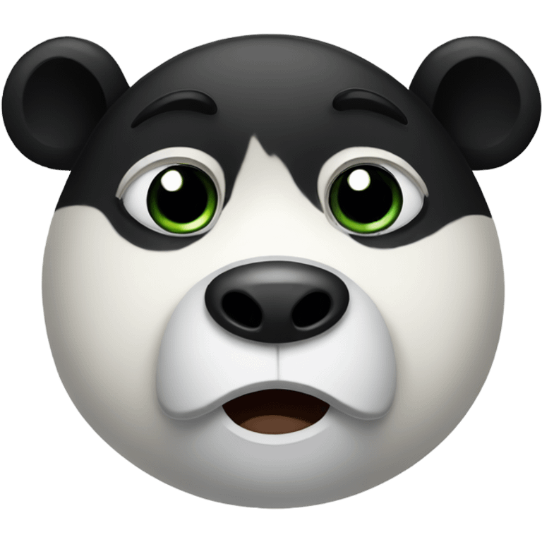 Panda with shocked eyes emoji