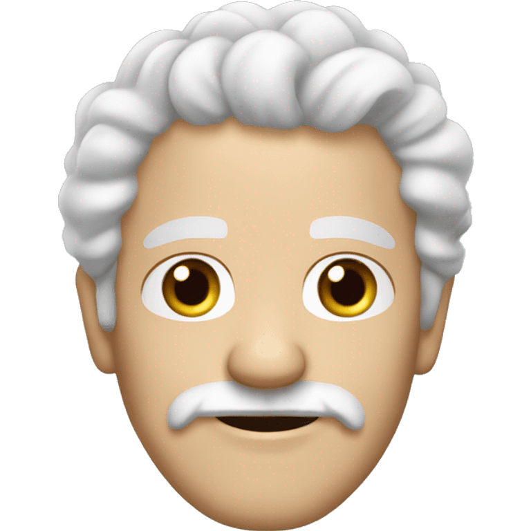 White curly hair, wrinkles, a full beard, elderly person. emoji