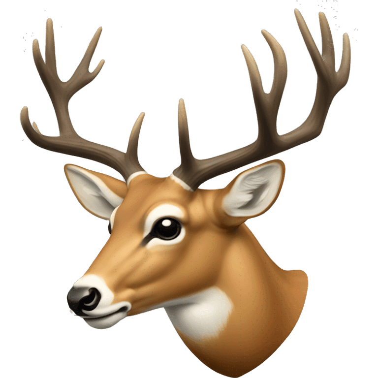 Whitetail buck head mount emoji