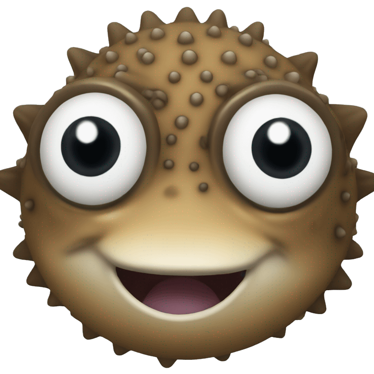 Brown blowfish  emoji