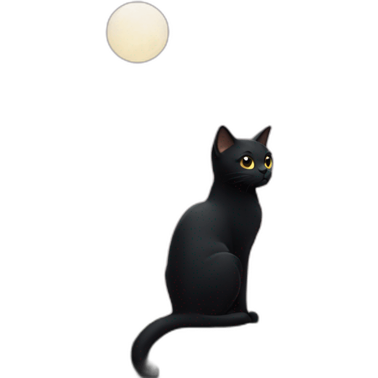 Black Cat Watching Far away emoji