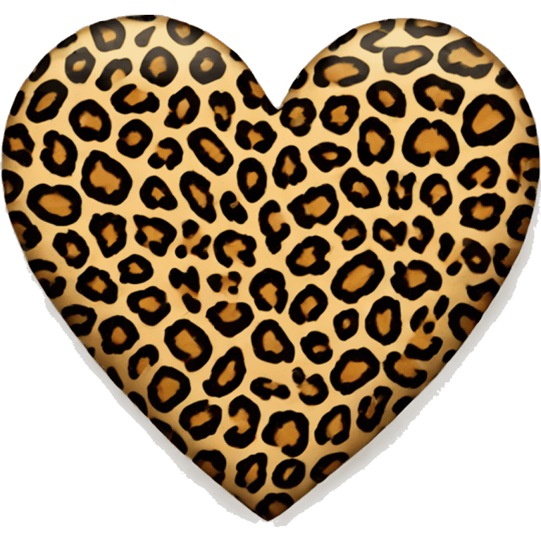 leopard print heart emoji