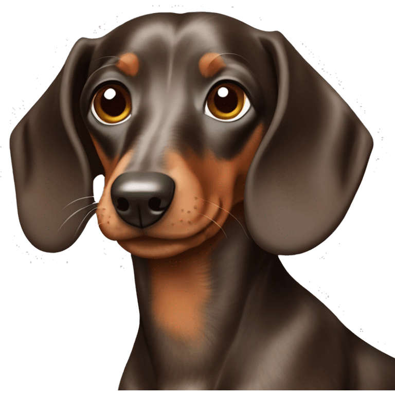 Brown dapple dachshund  emoji