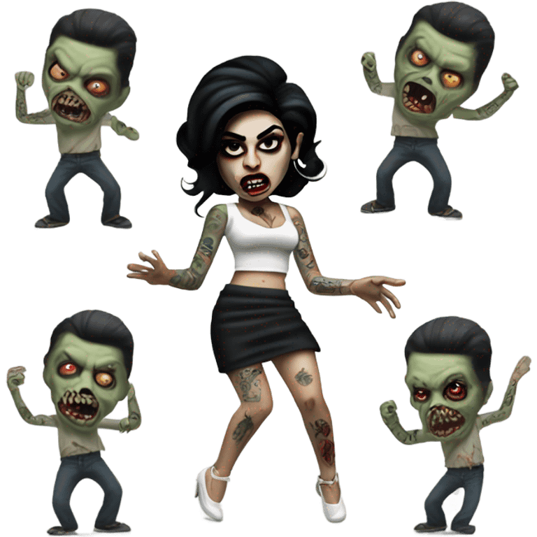 amy winehouse zombie dancing with tattoos emoji