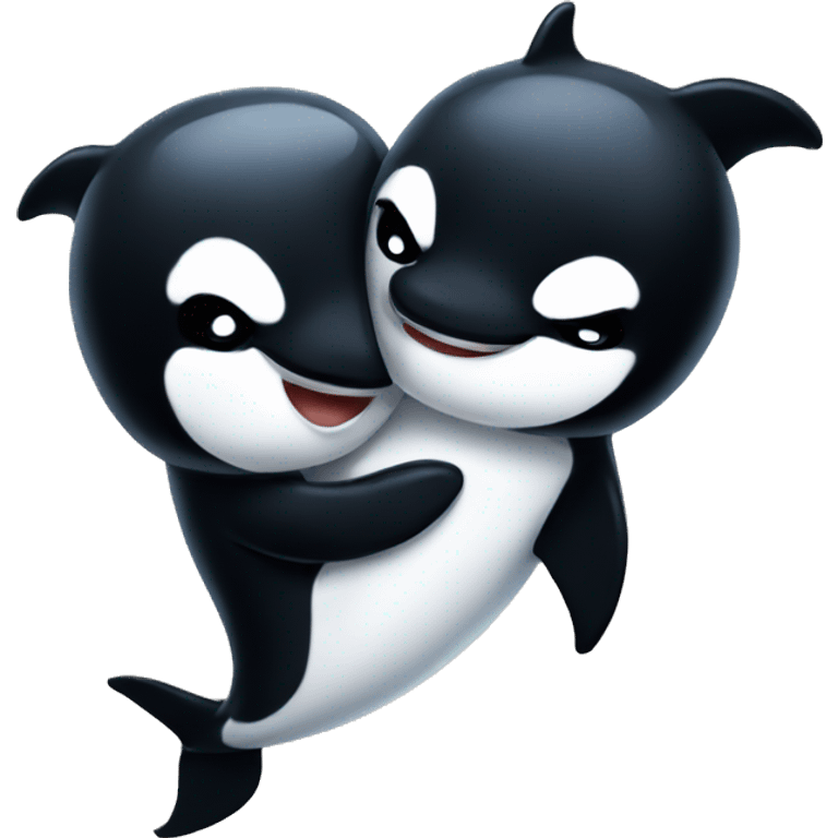 orca hug emoji