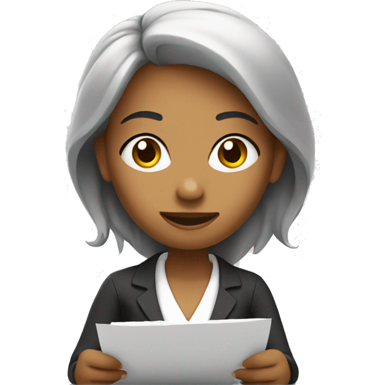 WOMAN WRITING ON PAPER emoji