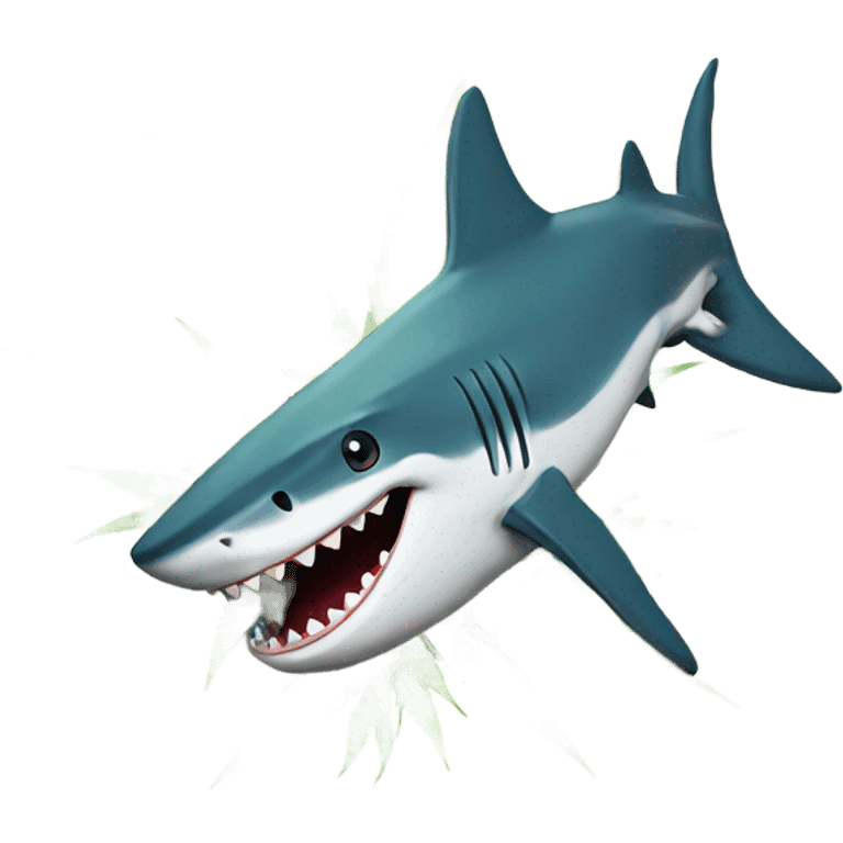 Shark with weed emoji