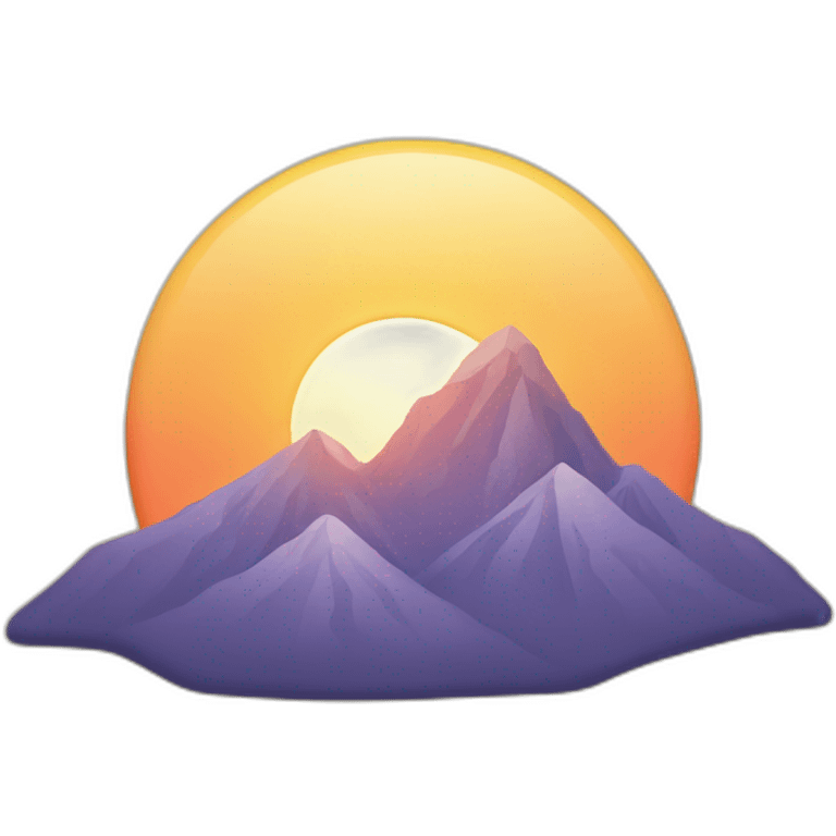 Coucher de soleil en montagne  emoji