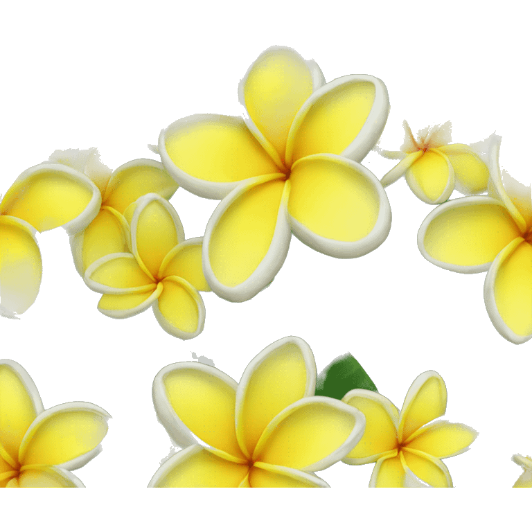 Yellow plumeria emoji