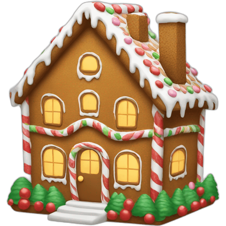 Gingerbread house emoji