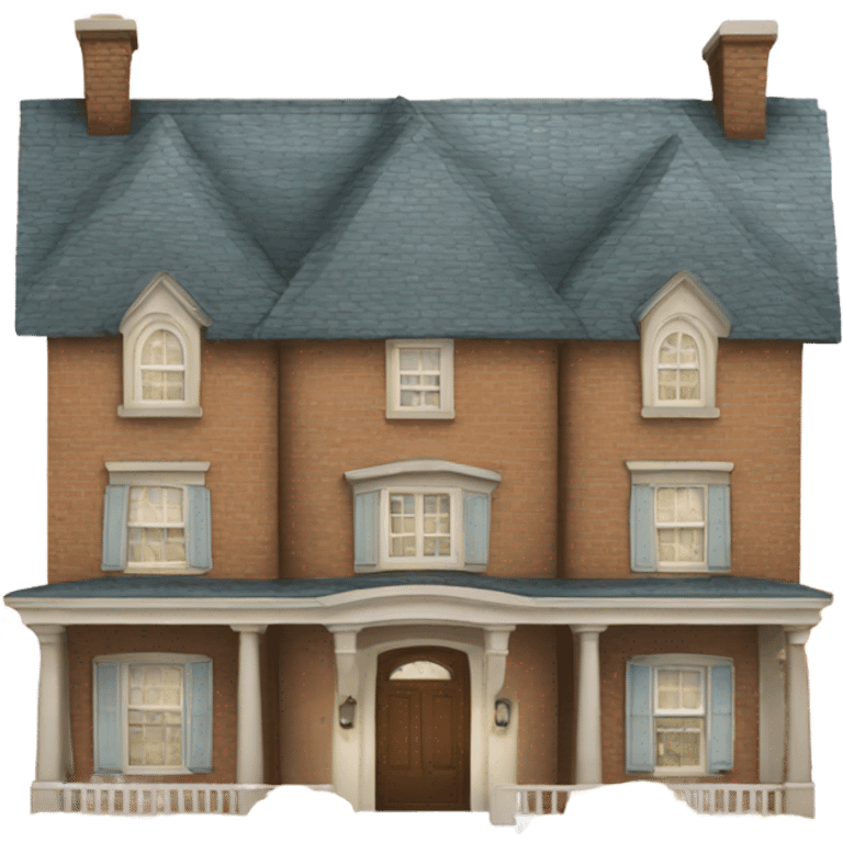 A large house with mail on the roof emoji