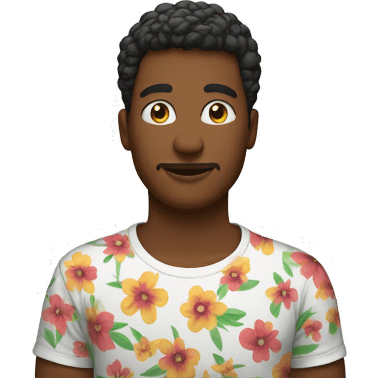  in a flowered T-shirt emoji