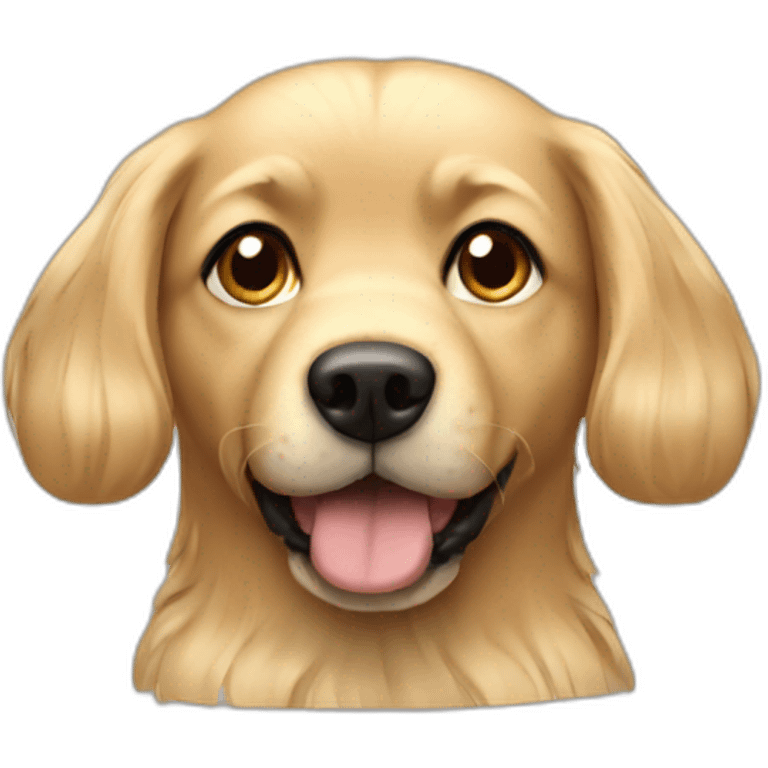 dog blond hair emoji