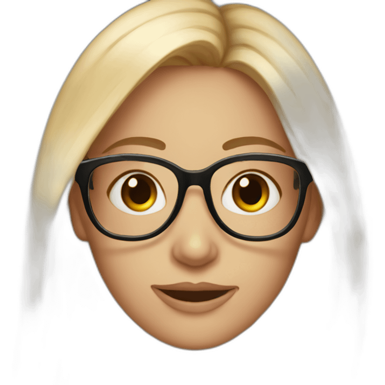 Alexandra mit Brille lange Haare emoji