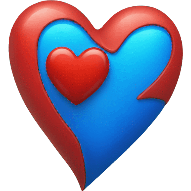 Red heart + blue heart emoji