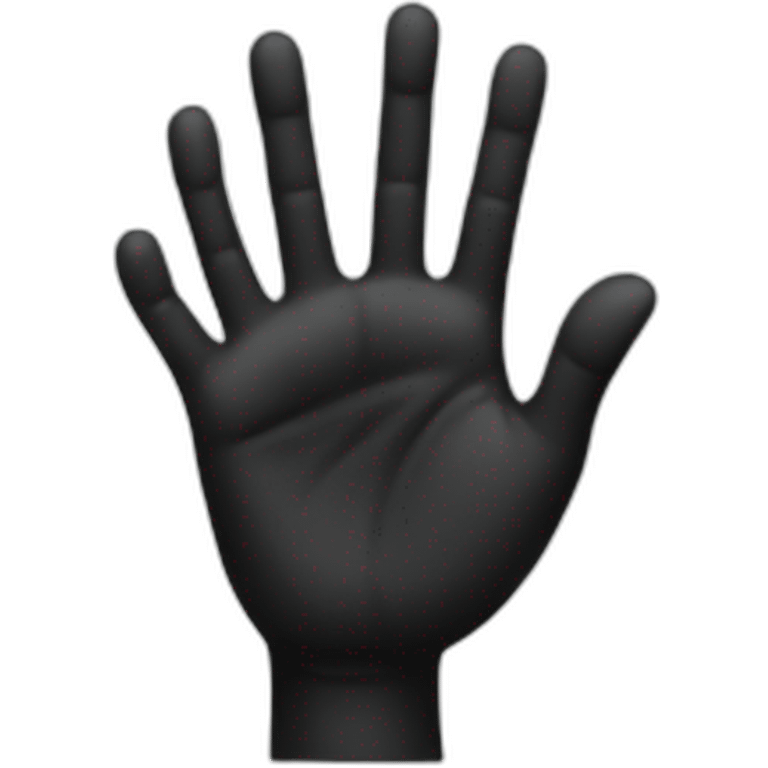 BLACK HAND emoji