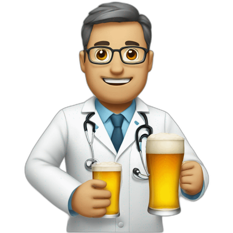 doctor-drink-beer  emoji