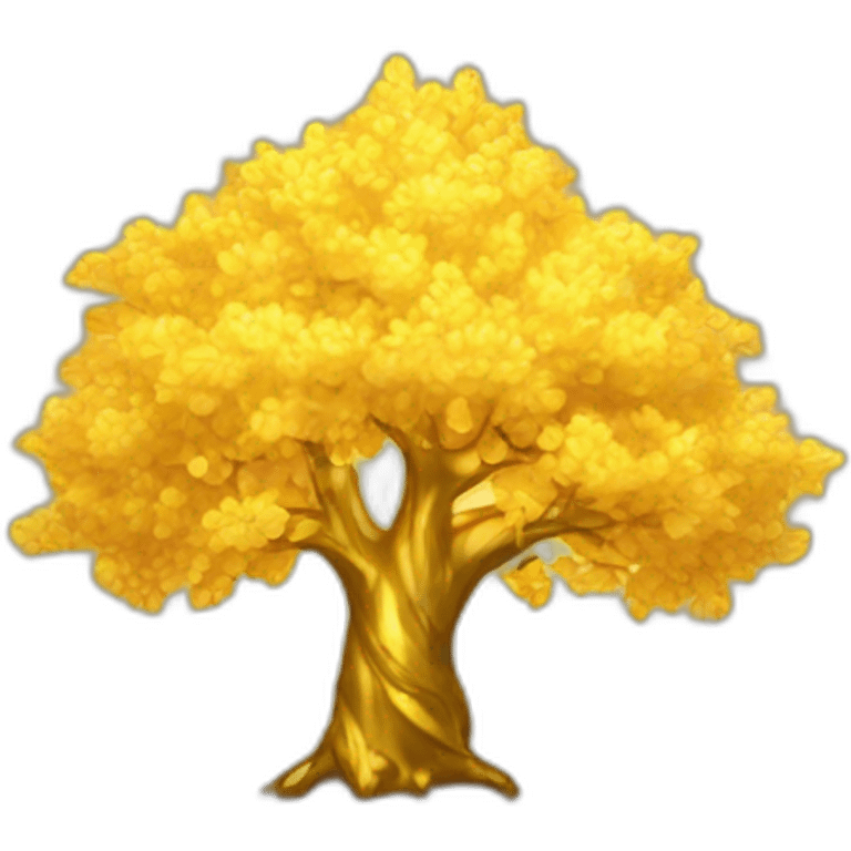 Golden glowing tree emoji