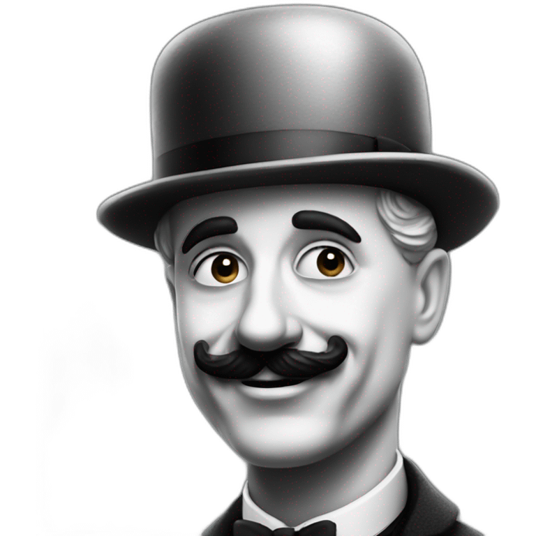 Charlie Chaplin sans chapeau emoji