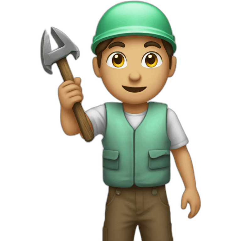 young mint apprentice yielding tool emoji