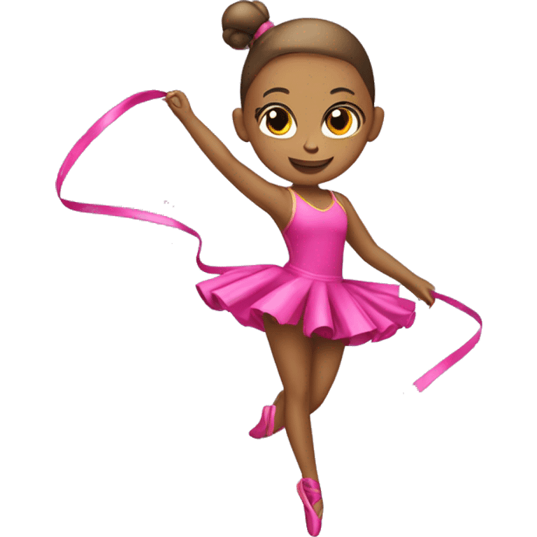 Rhythmic gymnast with ribbon emoji