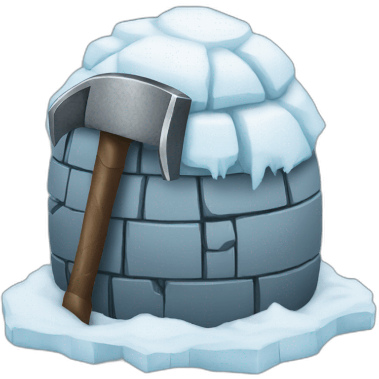 igloo holding thor hammer emoji