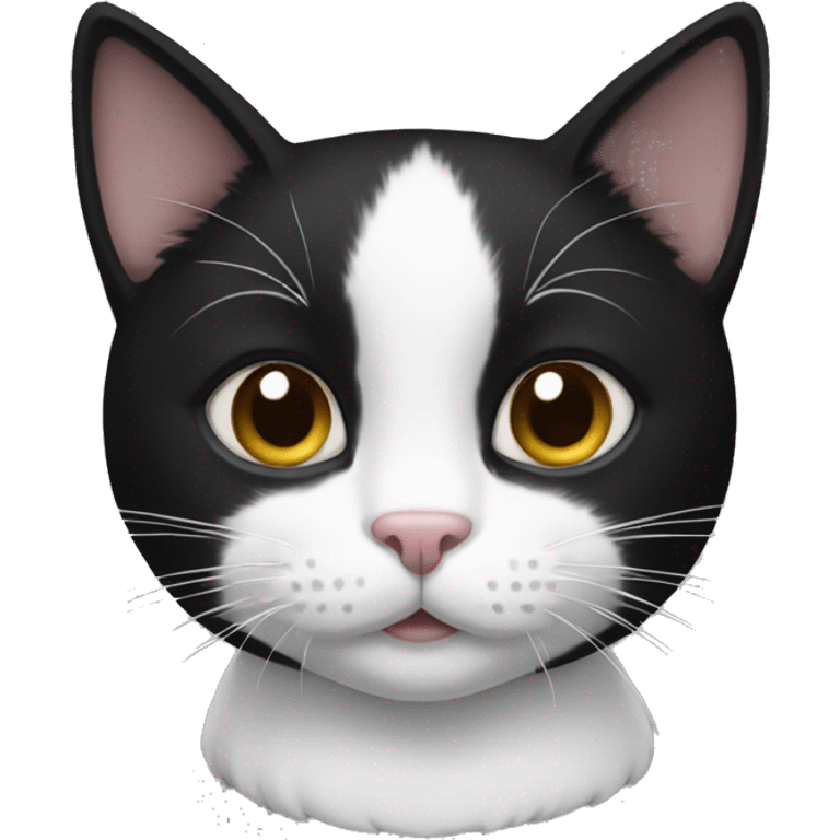 Black and white cat emoji