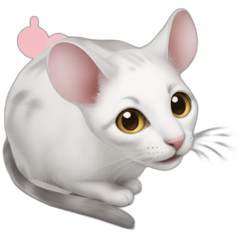 souris sur un chat emoji