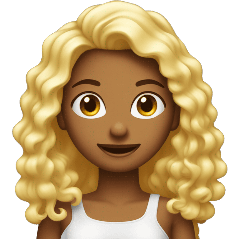 criar um emoji de uma mulher usando um shampoo escrito seda na embalagem, enquanto seu cabelo fica voando ao vento. emoji