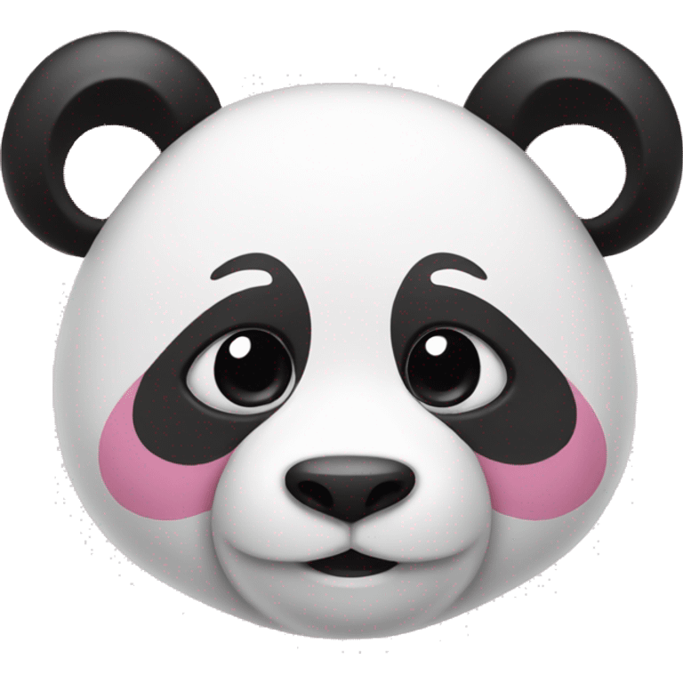 pink and white panda emoji