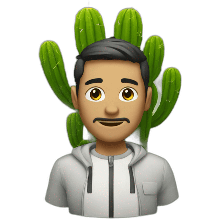 Humain in a cactus suits emoji