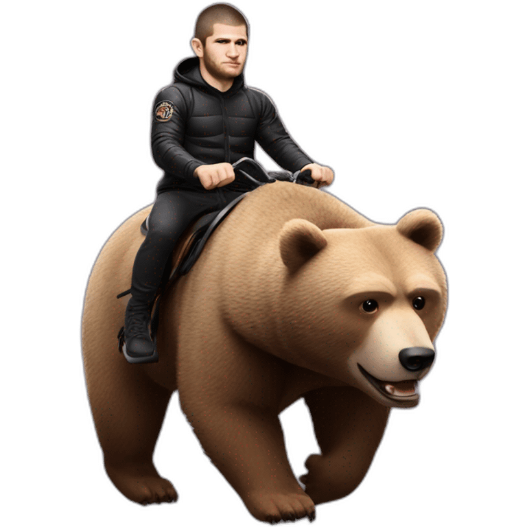 khabib nurmagomedov riding a bear emoji