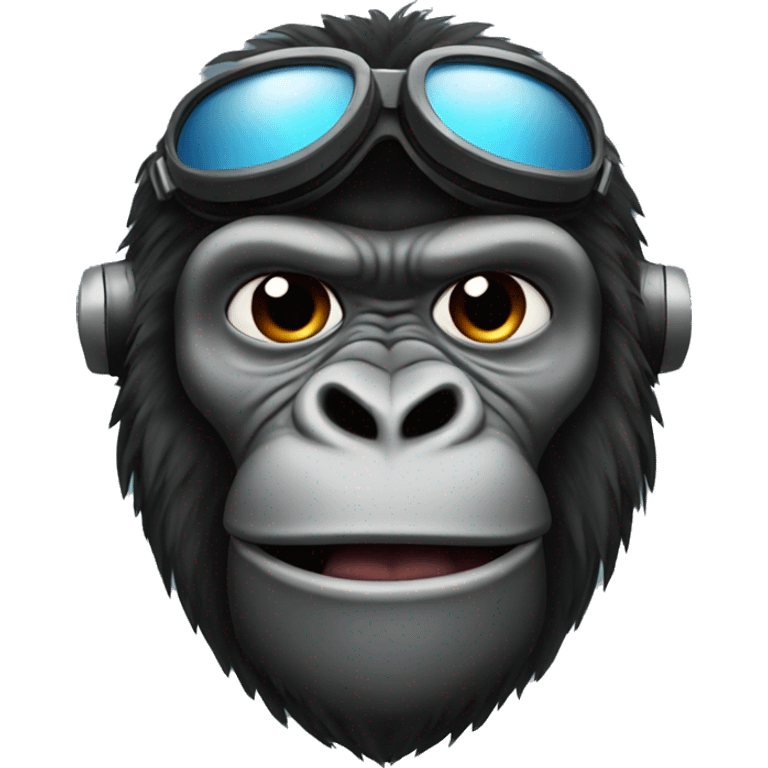 cool gorilla emoji as pilot emoji