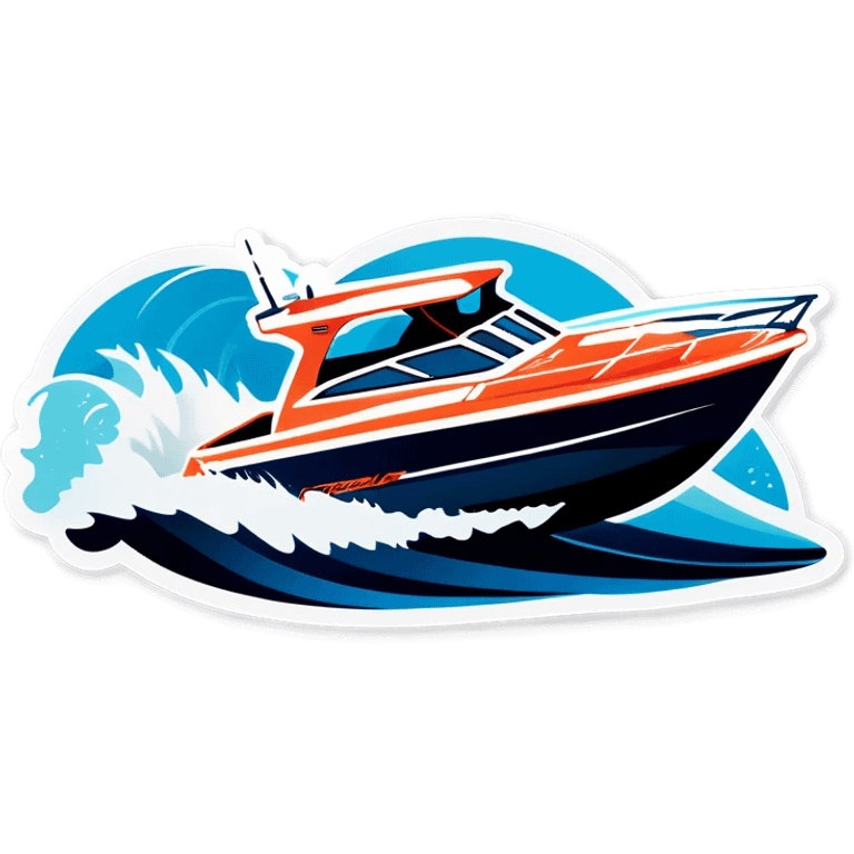 sport boat in waves emoji