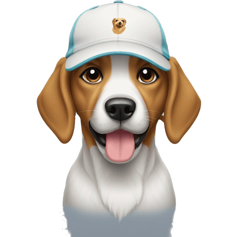 Dog wearing Polo Cap emoji