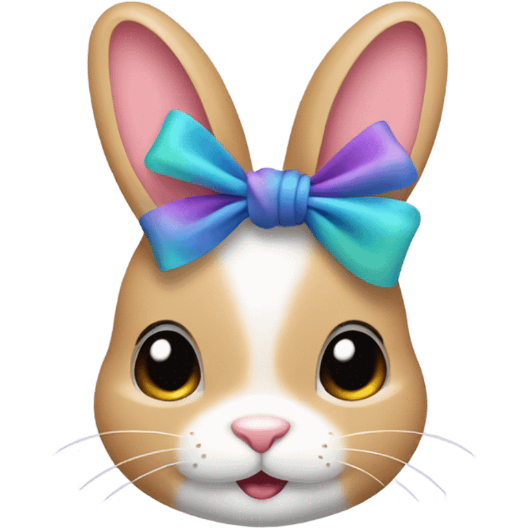 Bunny wearing a bow emoji