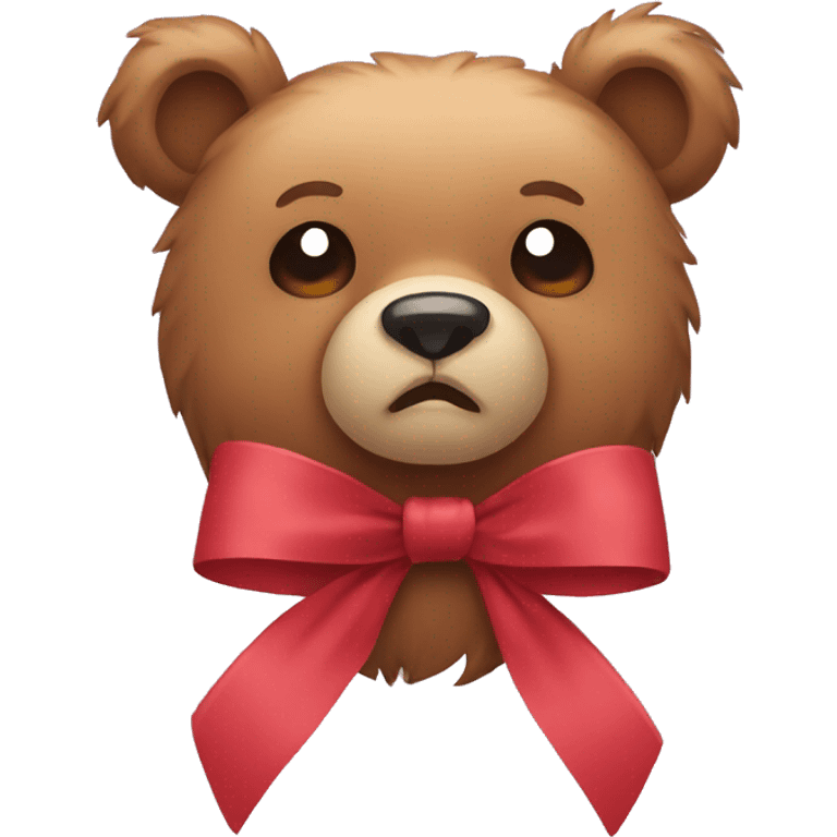 Bear with a bow emoji