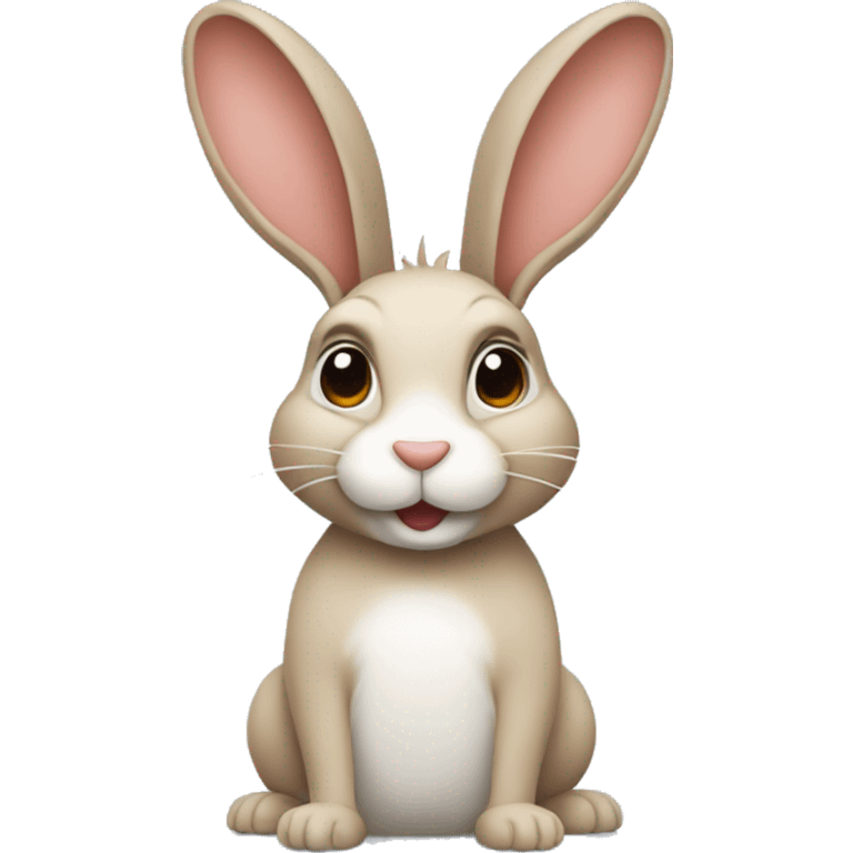 rabbit on square background emoji